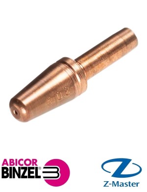 Наконечник контактный 0.8 мм CuCrZr без резьбы /0,8 /D=9,9 /38 Abicor Binzel 