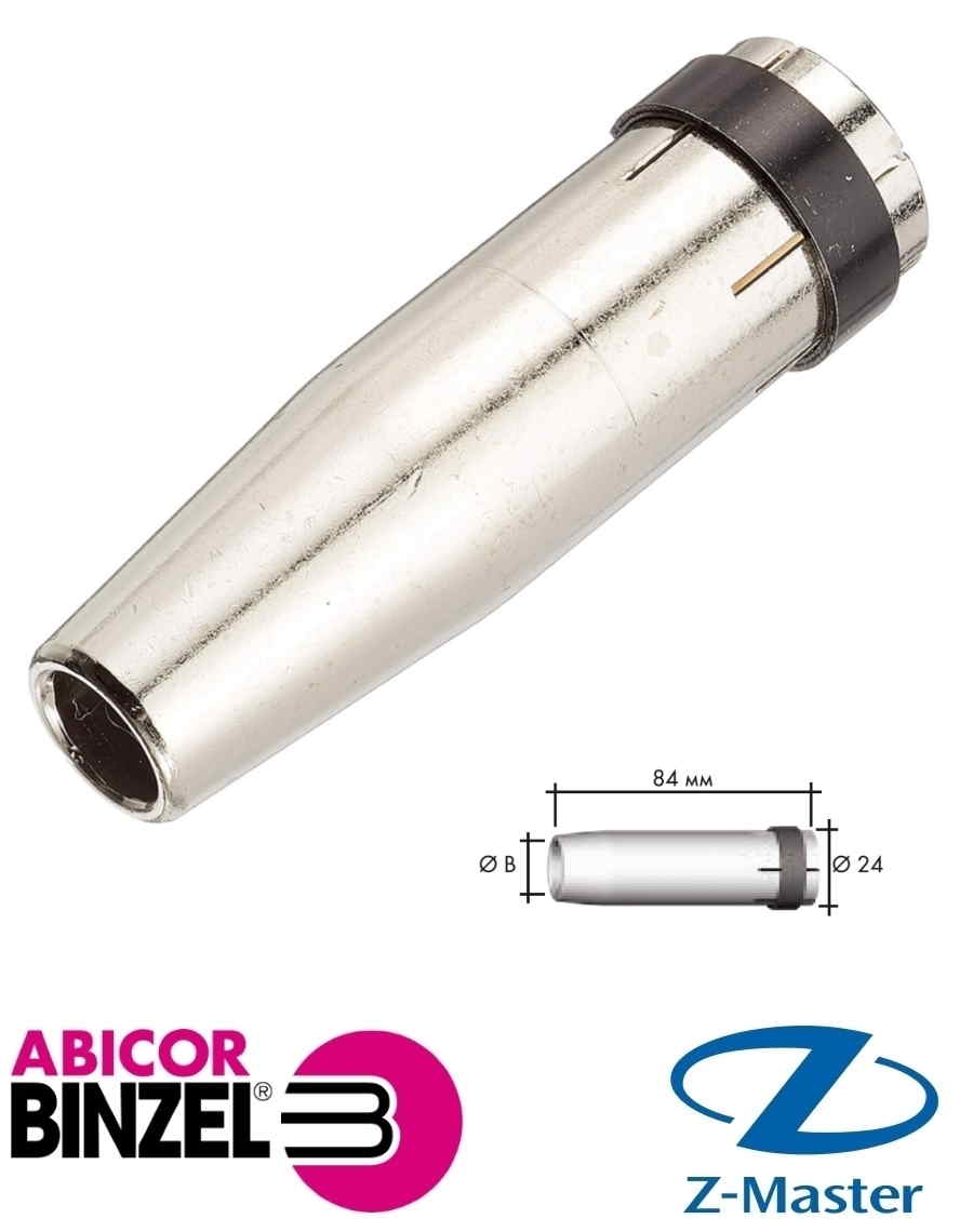 Газовое сварочное сопло круто-коническое D 12/84 Abicor Binzel 145.0126 