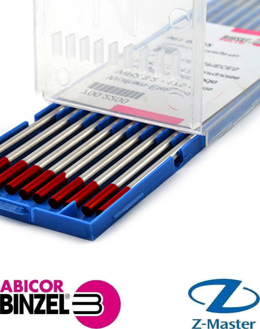 Вольфрамовый электрод WT 20 3,0х175 красн (1 уп. - 10 шт.) Abicor Binzel