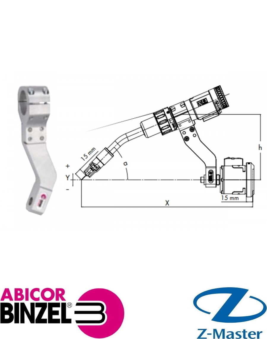 Держатель ABIROB 45/CAT2-HL X400/Y0/SO15 - W300 45