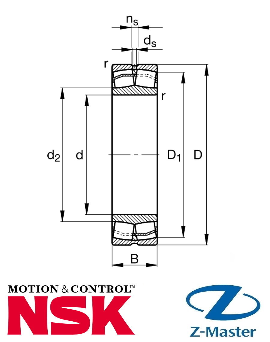 22213-W33-K-C3 подшипник 22213EAKE4C3 NSK