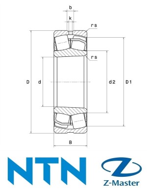 22308-W33-K подшипник 22308KD1 NTN