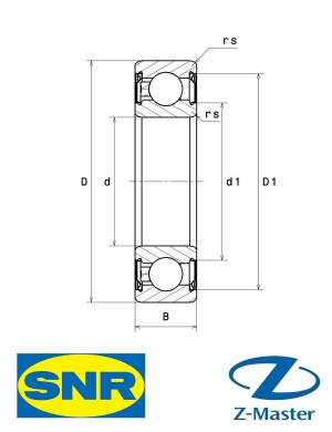 6007-ZZ-P4 Подшипник SNR 6007HVZZ