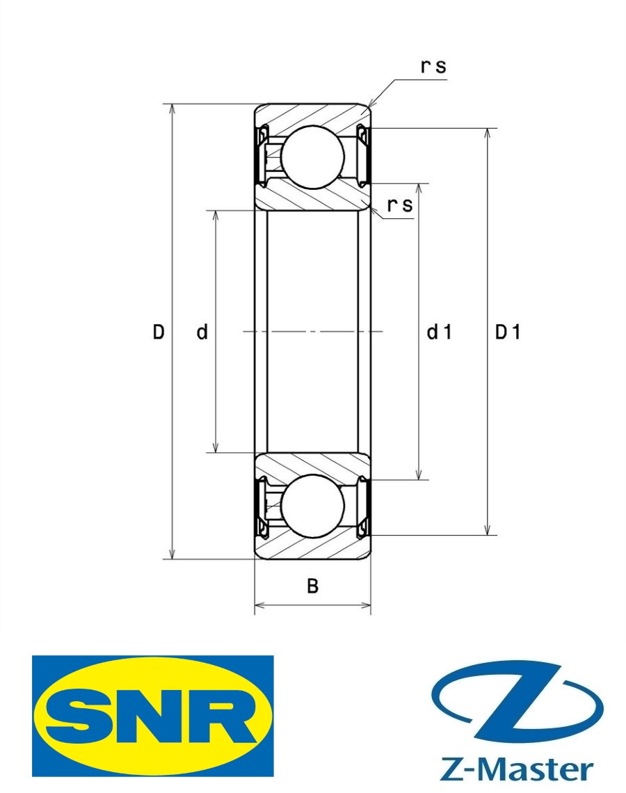 6009-ZZ-P6 Подшипник SNR 6009HVZZ