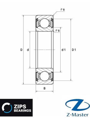 6200-2RS подшипник ZIPS