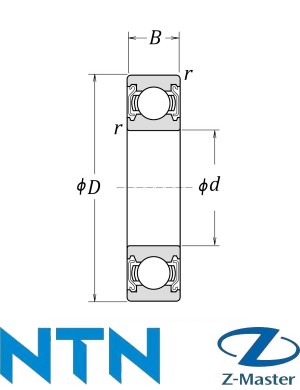 6811-ZZ-C3 подшипник NTN 6811JRZZC3/2AS