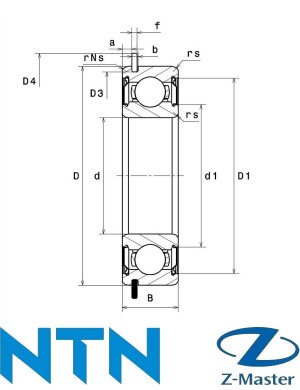 6908ZZNR подшипник NTN 6908-ZZ-NR