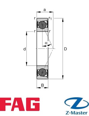 7904-E-T-SU-L-P4 подшипник FAG HCS71904-E-T-P4S-UL