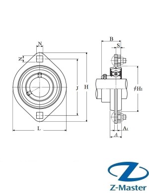 PFL205 корпус подшипника NTN RATY25-XL