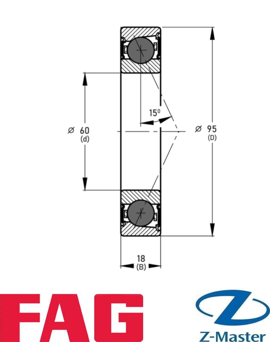 7012-C-T-2RS-DU-L-P4 подшипник FAG HCS7012-CT-P4S-DUL