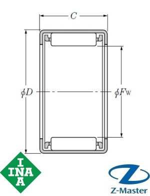 HK 0808 игольчатый подшипник INA HK0808-B