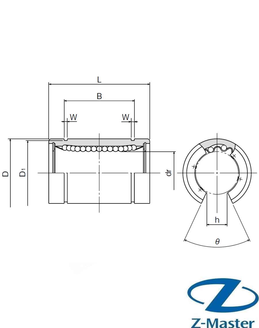 KB25GUU-OP подшипник NB KB25UU-OP