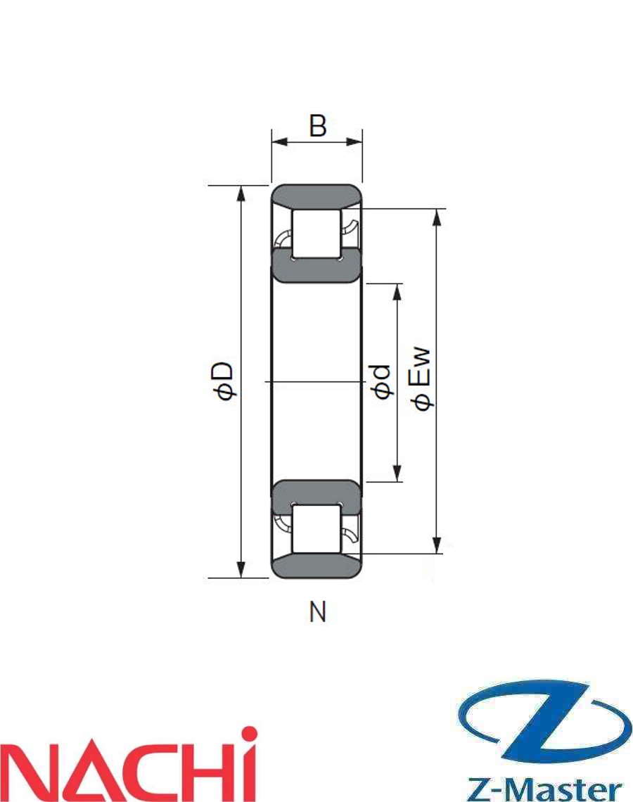 N208 подшипник NACHI 40x80x18