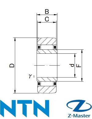NAST12R следящий ролик JNS / NAB201 | NAST12R