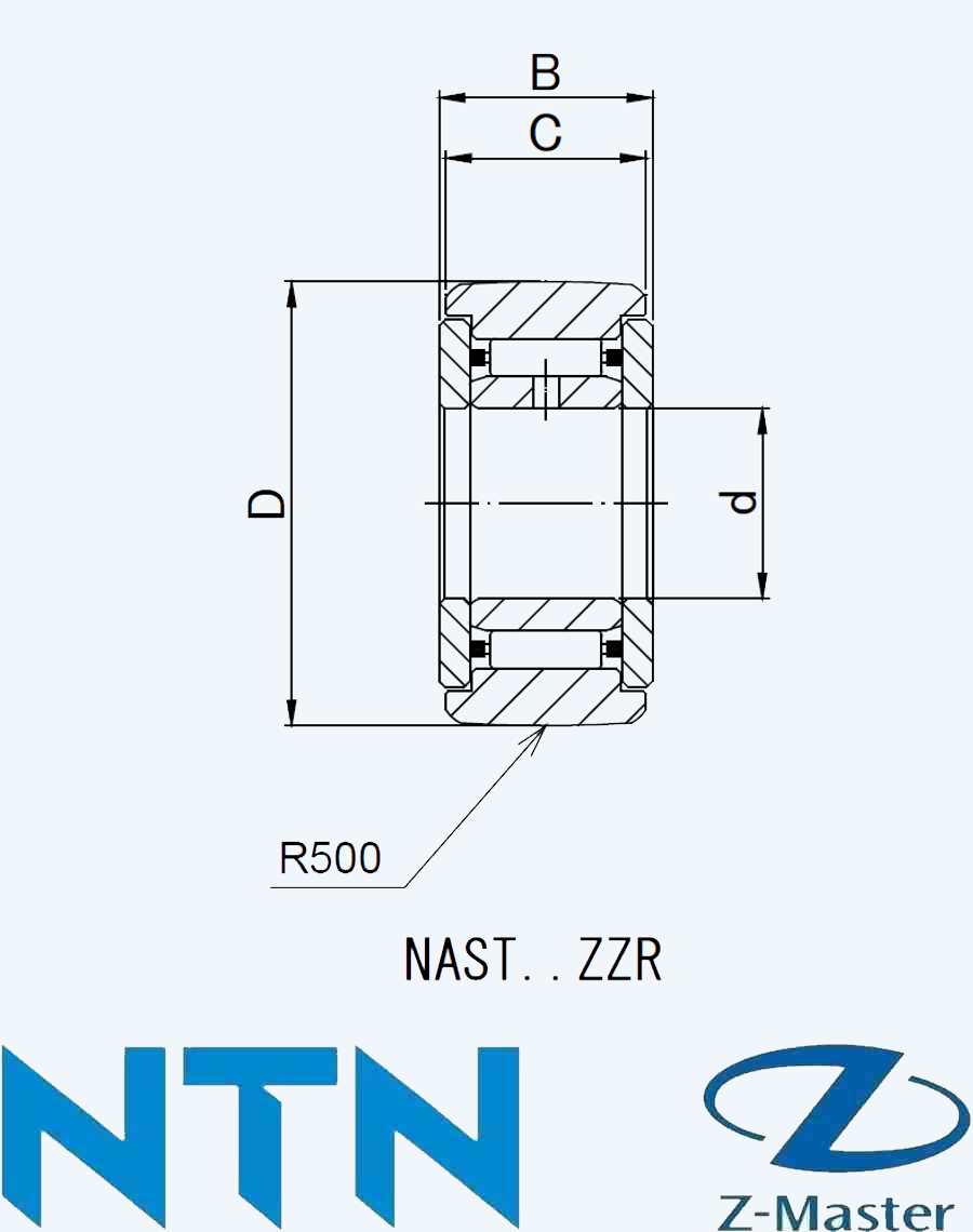 NAST10ZZUUR следящий ролик JNS / ~ NAB200 | NAST10ZZUUR