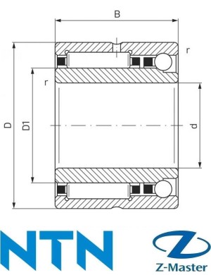 NK1A5902 комбинированный игольчатый подшипник NTN | NATA 5902 | NKIA 5902