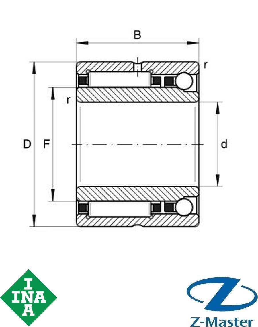 NKIA 5901 комбинированный игольчатый подшипник INA | NATA 5901 | NKIA 5901