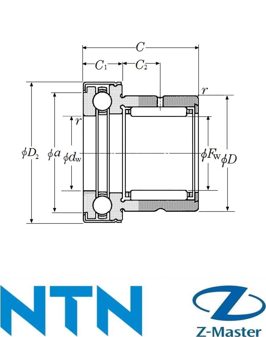 NKX10T2Z комбинированный игольчатый подшипник NTN
