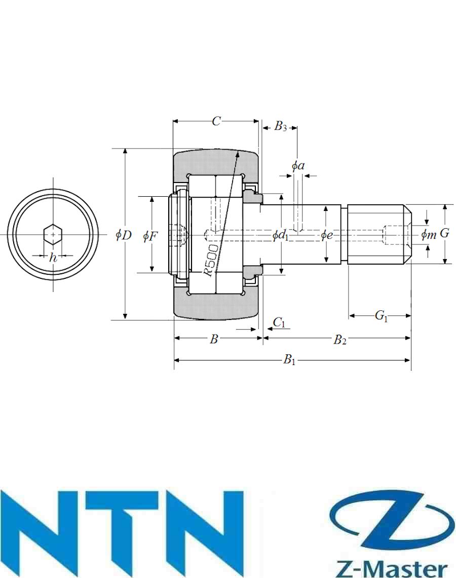 NUKR35 опорный ролик NUKR35H/3AS