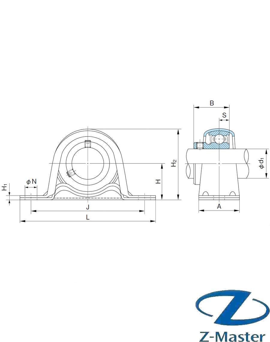 PP5 корпус подшипника Nachi / Asahi GEH52-BT