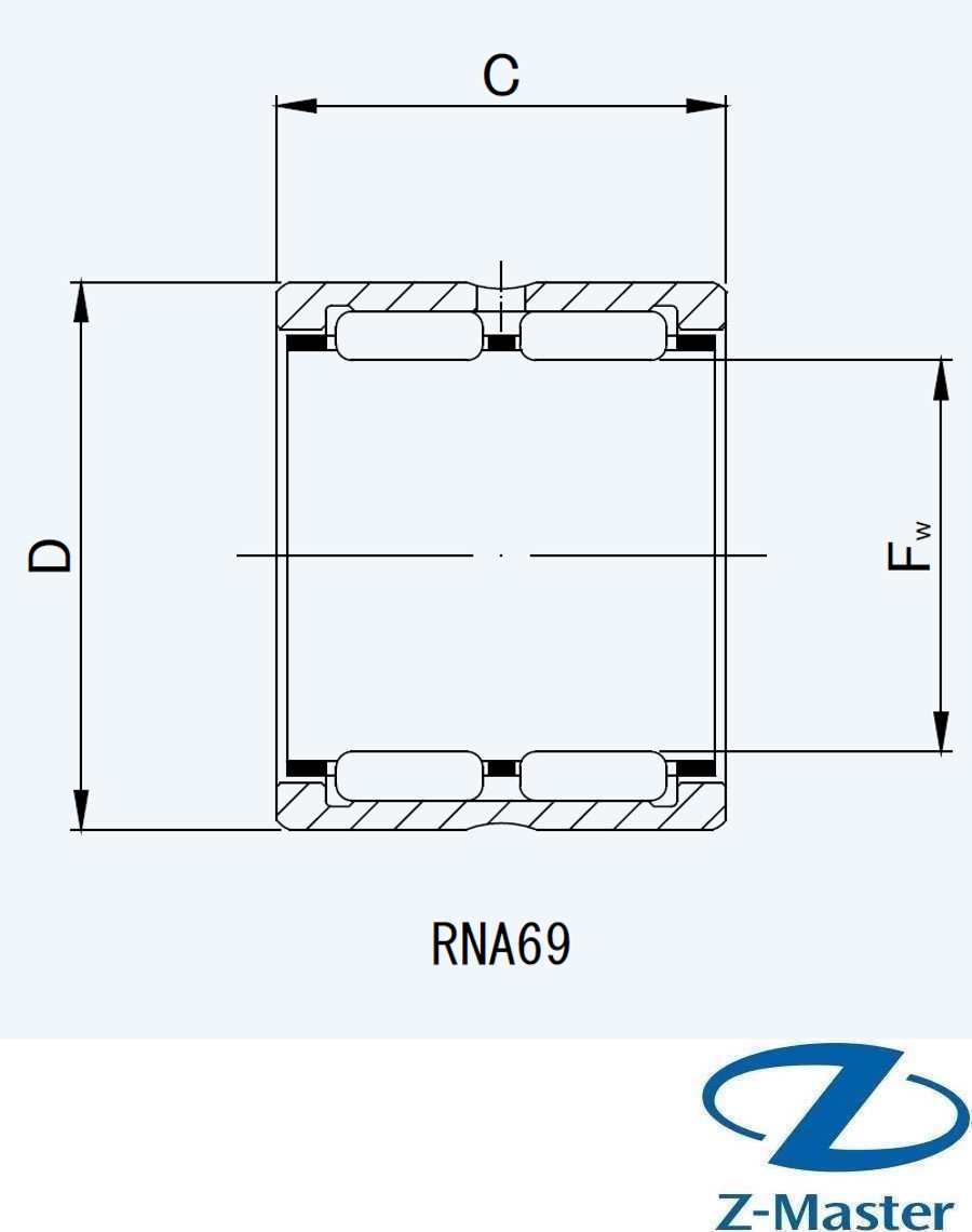 RNA6913 игольчатый подшипник NTN RNA6913R