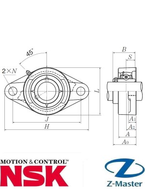 UCFL209 подшипниковый узел NSK UCFL209D1