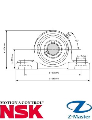 UCP211 подшипниковый узел NSK UCP211D1