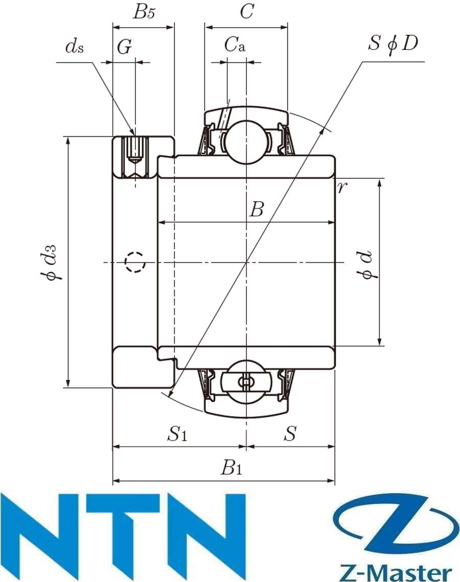 UEL212D1W3 подшипник NTN | GE60-XL-KRR-B, UEL212D1, UG212+ER, M-UEL212D1, YEL 212-2F, EX212G2, EX.212.G2, UG212-ER