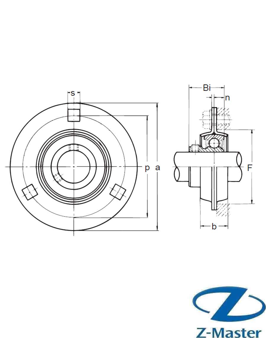 BPF5 подшипниковый узел NACHI | SBPF205, SBPF205, BPF205, USPF205, RAY25-XL