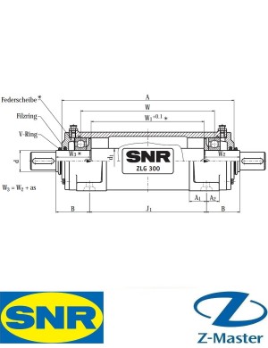 ZLG316-AA Двухопорный подшипниковый корпус SNR ZLG.316.AA