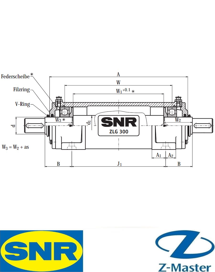 ZLG316-AA Двухопорный подшипниковый корпус SNR ZLG.316.AA