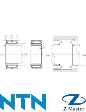 MR243320 игольчатый подшипник NTN