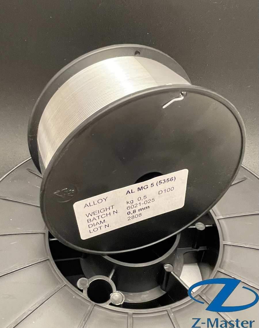 Проволока алюминиевая 0.8 мм 2,0 кг ER5356 (AlMg5) STC 1‑15 W