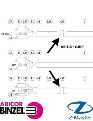 Шланговый соединитель ABICOR BINZEL 400.0391 для TIG-горелок ABITIG