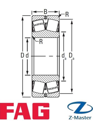 Подшипник FAG 22205-E1-XL — сферический роликовый, 25×52×18 мм
