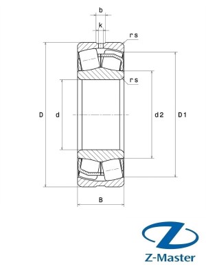 Сферический роликовый подшипник FAG 22207-E1-XL
